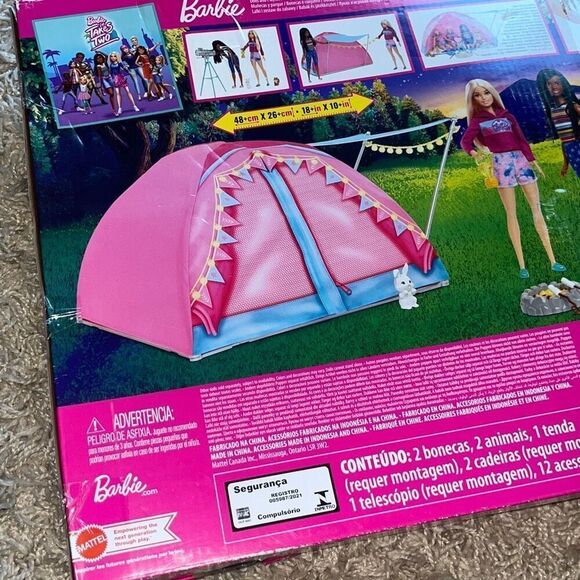 NIB Barbie Mattell Lets Go Camping Tent - Picture 5 of 10